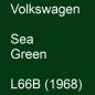 Preview: Volkswagen, Sea Green, L66B (1968).